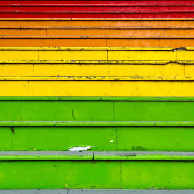 rainbow stairs